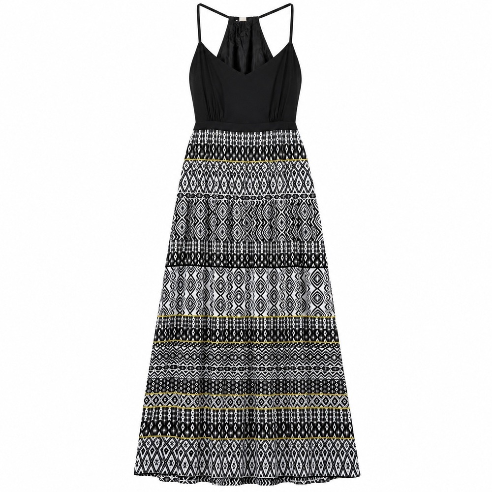 J.Crew Geometric Maxi Dress 12 Resortwear preppy vacation flowy beachy coastal